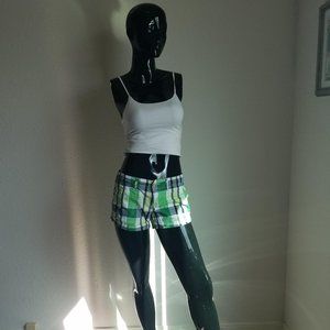 Aeropostale Green Plaid Shorts